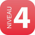 LOT DE 2 - PLAQUE SIGNALÉTIQUE EN PLEXIGLAS PLEXI - NIVEAU 4 (ROUGE)