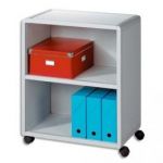 PAPERFLOW DESSERTE MODULABLE 2 CASES GRIS, 2 ESPACE RANGEMENT POUR CLASSEMENT HORIZONTAL ET VERTICAL