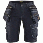 SHORT X1900 ARTISAN DENIM STRETCH 2D FEMME/NOIR TAILLE 34 - BLAKLADER