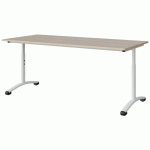 TABLE MALIBU 180X80 T3/T6 DL STR ABS ACACIA/BLC 9016 - MANUTAN EXPERT