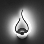 9W APPLIQUE MURALE INTÉRIEURE LAMPE MURALE FLAMME LED MODERNE CHAMBRE SALON COULOIR APPLIQUE BLANC FROID - BLANC