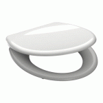 ABATTANT WC BLANC EN DUROPLAST AVEC FREIN DE CHUTE ET DÉCLIPSABLE SCHÜTTE