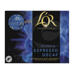 ESPRESSO DECAFEINE CAPSULE DISC DE CAFE L'OR PROFESSIONAL - POUR MACHINE COMPATIBLE NESPRESSO PRO - INTENSITE : 7 - BOÎTE DE 50