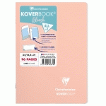 KOVERBOOK BLUSH CAHIER PIQUÉ A5 96 PAGES LIGNÉ COUVERTURE POLYPROPYLÈNE OPAQUE BICOLORE. - CORAIL/BLEU GIVRÉ - LOT DE 5