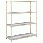 RAYONNAGE RAPID 2 4 TABLETTES METAL 1980X1220X455 GRIS