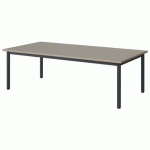 TABLE MALIBU 160X80 T1 4P STRA ABS GRIS U727/GRIS 7016
