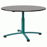 TABLE MALIBU Ø 120 T3/T6 PC ST ANTIB BÉTON F186/NO BLEU 5018