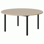 TABLE MALIBU Ø120 T2 4P ST ISOSON BEIGE 1460/BEIGE NOIR 9005
