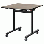 TABLE MALIBU RAB 80X80 T6 DL ST ANTIB CHÊN 1146/NO NOIR 9005 - MANUTAN EXPERT