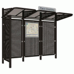 ABRI BUS CONVIVIALE 3 M - ACIER - BARDAGE GAUCHE - NOIR 9005 - PROCITY