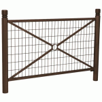 BARRIÈRE PROVINCE GRILLAGÉE 1.57 M CITY - ZINC MARRON 8017 - PROCITY
