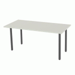 BUREAU STANDARD 200 X 80 X 75 CM DESIGN DROIT GRIS CLAIR