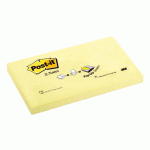 LOT DE 12 - Z-NOTES REPOSITIONNABLES JAUNES POST-IT 76 X 127 MM - BLOC DE 100 FEUILLES