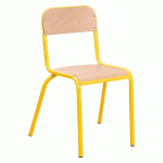 LOT DE 2 - CHAISE SCOLAIRE LUDO- TAILLE 6 - CM2/COLLÈGE/LYCÉE - JAUNE