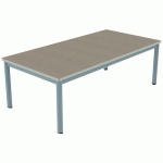 TABLE CARÉLIE MOB 160X80 T2 STR POLY. ÉRABLE G. BEIGE/LAGON - MOBIDECOR