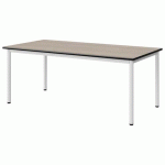 TABLE MALIBU 160X80 T4 4P STRA ACACIA/NOIR BLC 9016
