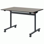 TABLE MALIBU RAB. 120X80 T6 DL ST GRIS U727/NOIR GRIS 7016