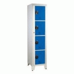 VESTIAIRE TENDANCE - 1 COLONNES/4 CASES MONOBLOC - BLEU