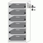 ARMOIRE SÉCURITÉ S-CLASSIC-90 S90.196.090.WDAS JAUNE