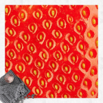 MICASIA - TAPIS EN VINYLE - STRAWBERRY PATTERN - CARRÉ 1:1 DIMENSION HXL: 80CM X 80CM