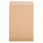 BOITE DE 250 POCHETTES KRAFT BRUN E4-280X400 MM AVEC SOUFFLET DE 30 MM - AUTO-ADHÉSIVES - 120G/M2 - BRUN
