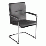 FAUTEUIL VISITEUR SIMILI CUIR RUMBA - IVOIRE