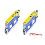 LOT DE 2 CARTOUCHES  COMPATIBLE EPSON T0554 JAUNE