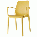 LOT DE 4 FAUTEUILS GINEVRA - MOUTARDE - S-CAB