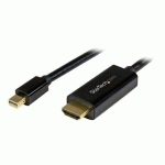 STARTECH.COM CÂBLE ADAPTATEUR MINI DISPLAYPORT VERS HDMI DE 2 M - M/M - 4K - NOIR