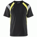 T-SHIRT NOIR/JAUNE FLUORESCENT TAILLE 4XL - 3332103099334XL - BLAKLADER