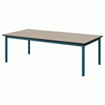TABLE MALIBU 160X80 T1 4P STRA ANTIB ACACIA/NOIR BLEU 5025