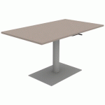 TABLE MANO RÉGLABLE 140X80 STRAT ABS PRALINE/9006 - MOBIDECOR