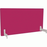 ADEMA+ ECRAN POSTE DOUBLE L160 CM ACIER BLANC/TISSU PIVOINE - CLEN