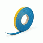 BANDE CAOUTCHOUC MOUSSE NBR/PVC BLEU AVEC ADHÉSIF 6X2MM