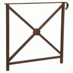 BARRIÈRE HÉRITAGE ROSACE 80 CM SIMPLE CROSSE - MARRON 8017 - PROCITY