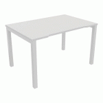 BUREAU ASTRO ARCHE DROIT ÉCHANCRÉ 120 X 80 BLANC/BLANC - BURONOMIC