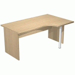 BUREAU RETOUR DROIT PIEDS PANNEAUX FAST 160 CM - CHÊNE