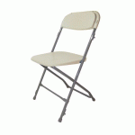 CHAISE PLIANTE JET BEIGE M2 ACCROCHABLE