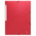 CHEMISES À ÉLASTIQUES CARTE LUSTRÉE 3 RABATS MONOBLOC - ROUGE - LOT DE 50