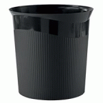 CORBEILLE À PAPIER RE-LOOP, 13 LITRES, NOIR - LOT DE 4