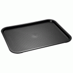 LOT DE 3 - PLATEAU FAST FOOD, (L)410 X (P)305 MM, NOIR