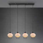 REALITY LEUCHTEN SUSPENSION BORKA, À 4 LAMPES, NATURELLE