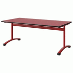 TABLE MALIBU 160X80 T4 DL STRA ROUGE U321/NOIR ROUGE 3020