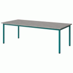 TABLE MALIBU 180X80 T3 4P STRA ABS BÉTON F186/BLEU 5018