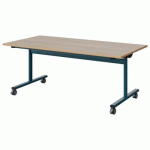 TABLE MALIBU RAB. 160X80 T4 DL STRA ALAISÉ ACACIA/BLEU 5025