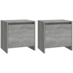 TABLES DE CHEVET 2 PCS SONOMA GRIS 45X34X44,5 CM AGGLOMÉRÉ