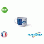 TASSE A CAFE 17 CL MELAMINE BLANCHE DECOR NAUTISME