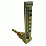 THERMOMÈTRE INDUSTRIEL ÉQUERRE EN VERRE 0-120°C - PLONGEUR 63 MM - MOYEN MODÈLE DISTRILABO