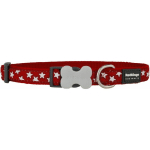 RED DINGO - COLLIER CHIEN FANTAISIE ROUGE MOTIFS ÉTOILES TAILLE : T2 - ROUGE