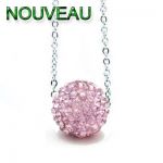 COLLIER PERLE ROSE 14MM 